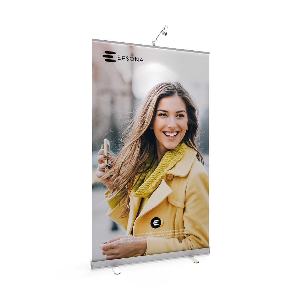 BrandStand 1 Rollup Retractable Banner Stand Silver