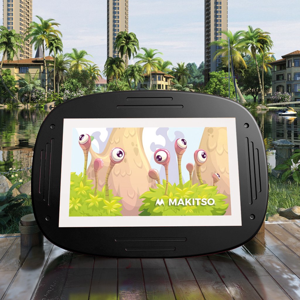 Makitso 4k Interactive Children's Touch Screen Monitor Table Black outdoor 