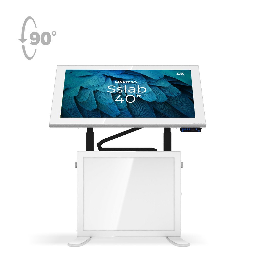 Makitso Slab 40" 4K Digital Signage and Table Top Display White