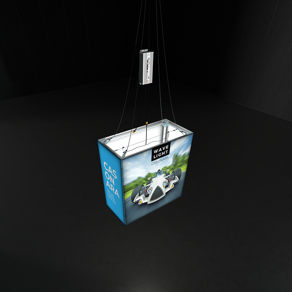 WaveLight® Casonara Blimp Rectangle 360º SEG Hanging  Light Box 100M top view