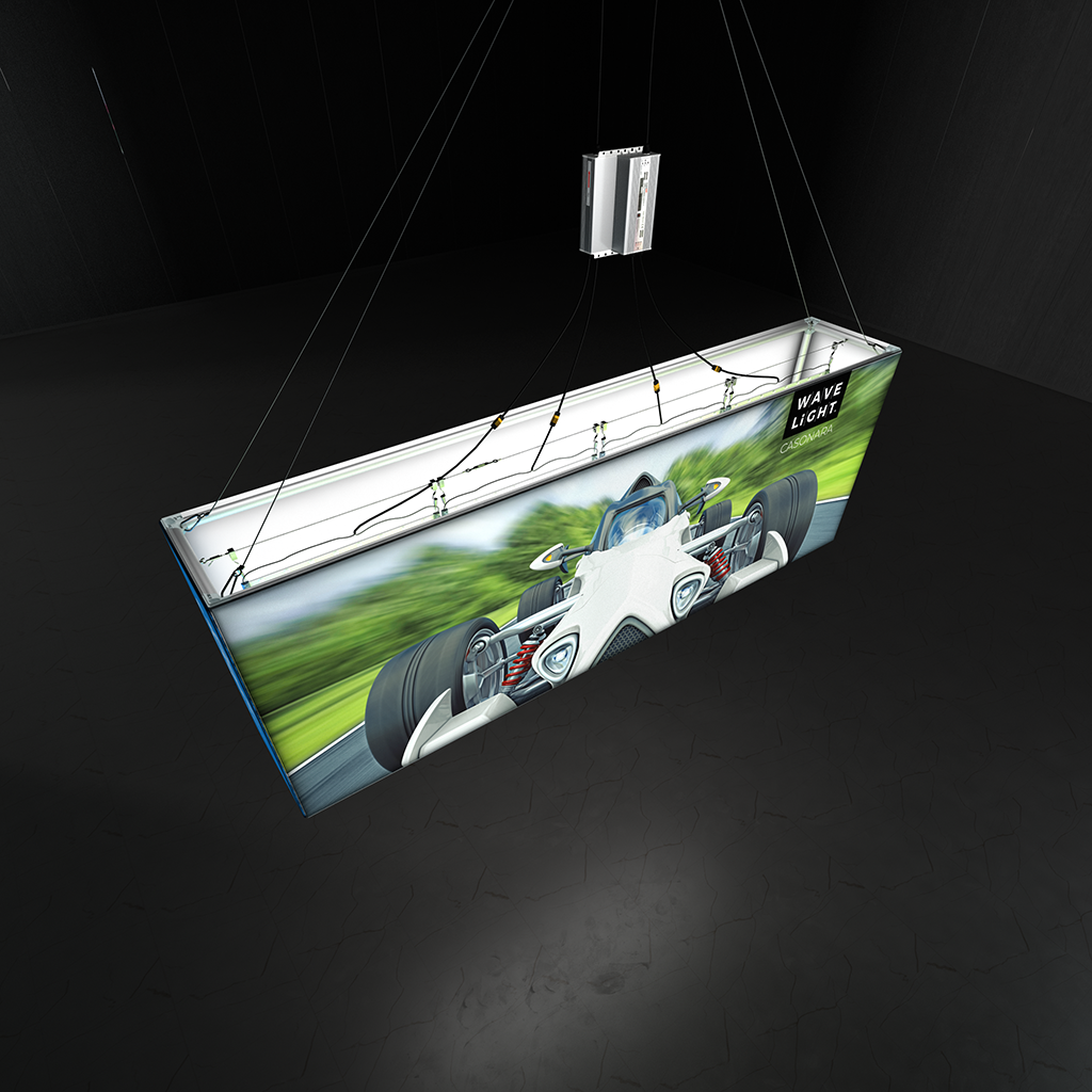 WaveLight® Casonara Blimp Rectangle 360º SEG Hanging  Light Box 300m top view