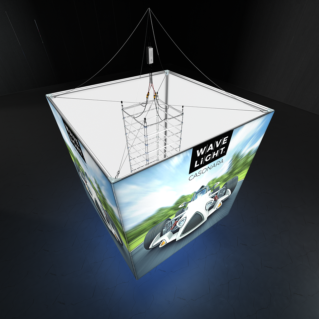 WaveLight® Casonara Blimp 360º SEG Hanging Light Box Display 240L top view
