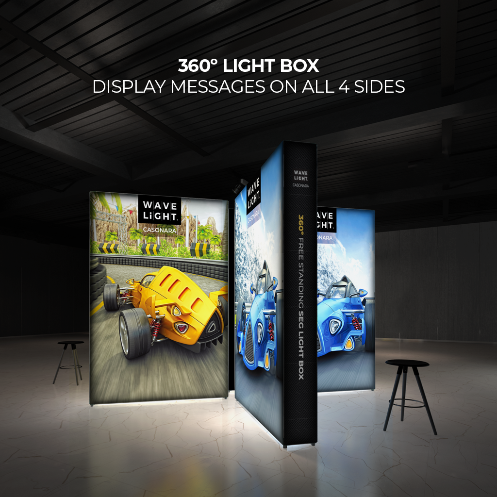 6FT WaveLight Casonara SEG Light Box Displays Messages On All 4 Sides