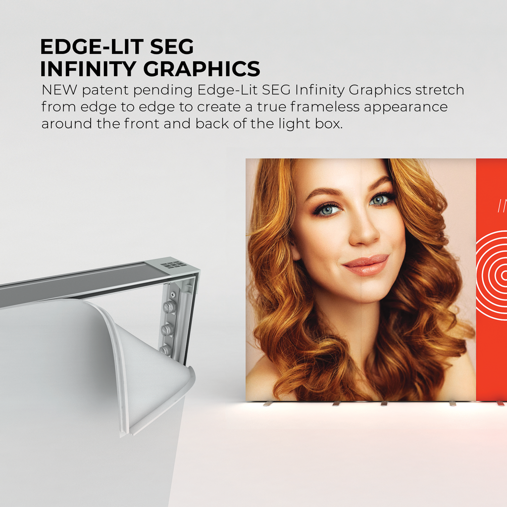 WaveLight® Infinity Edge-Lit light box SEG Infinity Graphics Stretch True Frameless appearance light box